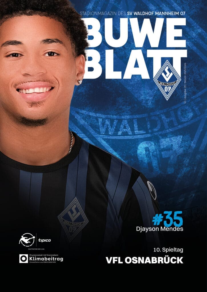 Buwe Blatt VfL Osnabrück mit Djayson Mendes auf dem Cover